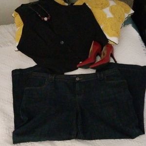 VENEZIA WIDE LEG STRETCH TROUSER.  GENTLY USED.